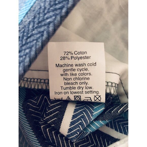 J. Crew  Womens Size 4 Blue Striped Textured Mini Pleated Shorts Pockets Boho - Picture 7 of 7